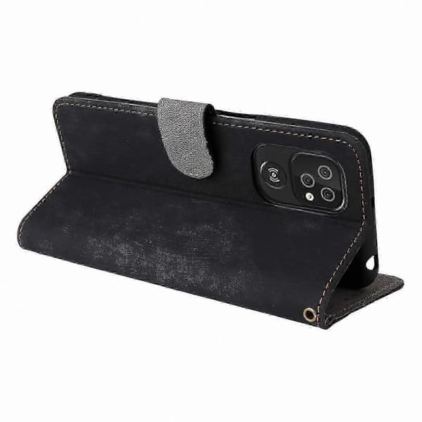 Doro 8100/8200 Plånboksfodral med stativ och rem, telefonfodral i PU-läder Black