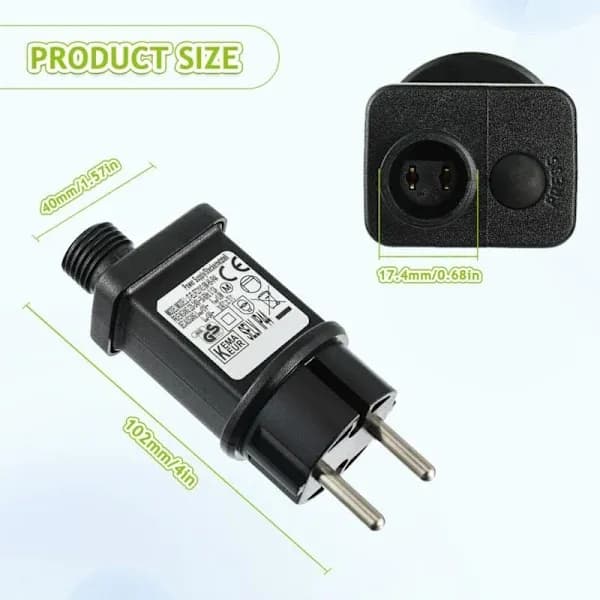 IP44 31V 3.6W transformatoradapter med 8 moduser og minnefunksjon Kompatibel med julebelysning, lyslenker og istappslys[BEMS]