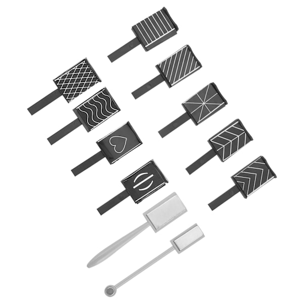 11 stk/sett 3D katteøye magnetisk LED-lakk, avtagbar UV-gel, magnetstav, manikyr, neglkunstverktøy