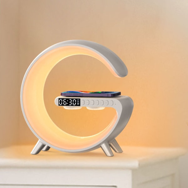 Smart Ambient Light 15W Langaton Lataus Bluetooth Kaiutin Herätyskello Koti Älykäs Ambient Lamp EU Plug++