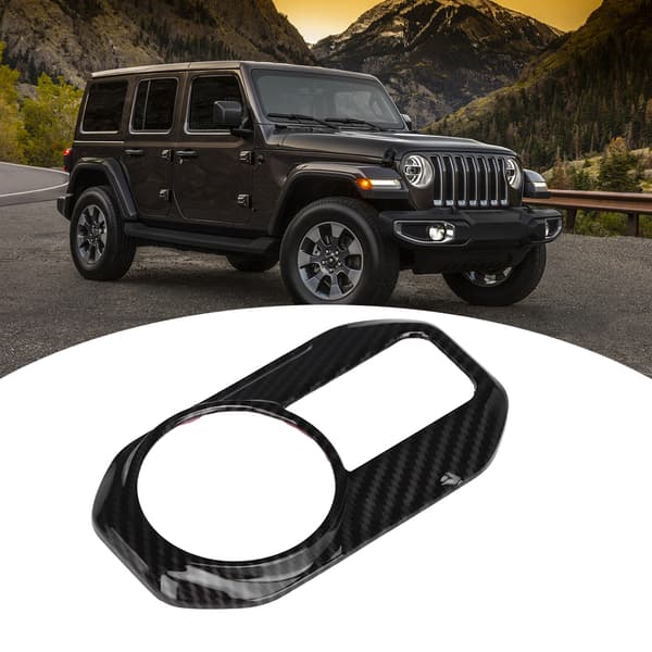 【BEMS】Frontlys Bryter Frontlys På Av Knapp Rammebeskyttelse Passer til Jeep Wrangler JL 2018+