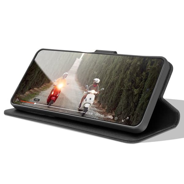 【BEMS】Pung-etui - ZANAÉ - Mi Note 10 / Note 10 Pro - Sort - Horisontal Støtte - Magnetisk Lukning Svart