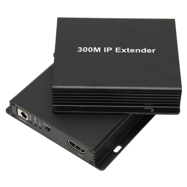 300M IP Extender HD 1080P HD Multimedia Interface Over CAT5e/6/7 Direct 1 til 1 Extender IP-sendermodtager 100‑240V EU-stik ++