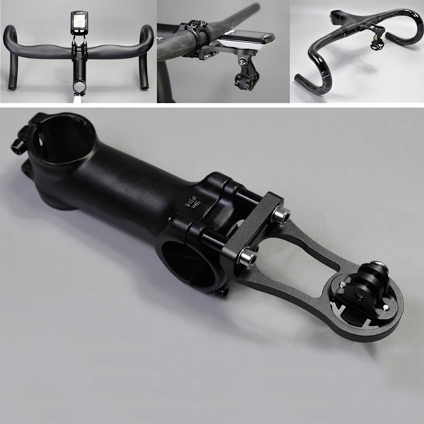 Holdbar Metal Cykelcomputerbeslag GPS Beslag Holder til Garmin Bryton Sort