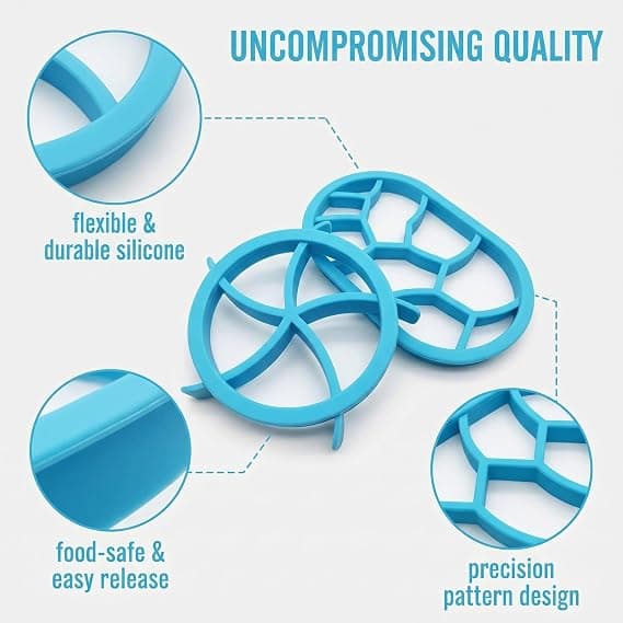 Sett med 2 kakeformer, brødstempelsett, bakverkform, kakeform for DIY-baking (himmelblå)