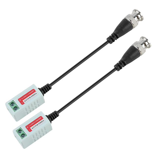 2 kpl Kannettava HD-CVI/HDVI/AHD Passiivinen Videobalun-lähetin-vastaanotin-kaapeli Kierretty Lähetin Kameralle