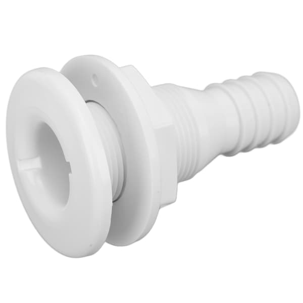 【BEMS】1in Thru Hull Fitting ABS Lige slagfast slangeforbindelsestilbehør Kompatibel med både MarinesWhite