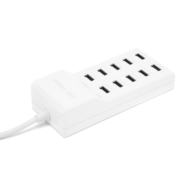 USB laddningsstation 10-portars power laddare för flera enheter EU-kontakt 100‑240V++