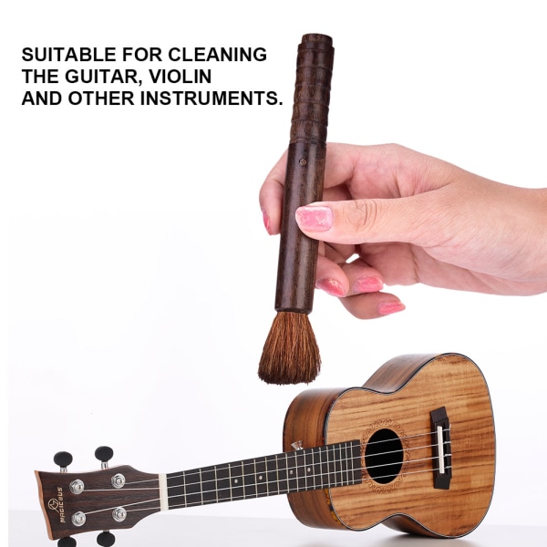 TIMH Solid Wood Fiolin Care Tool Harpiksbørste Rensebørste for musikkinstrumenter (Ibenholt)