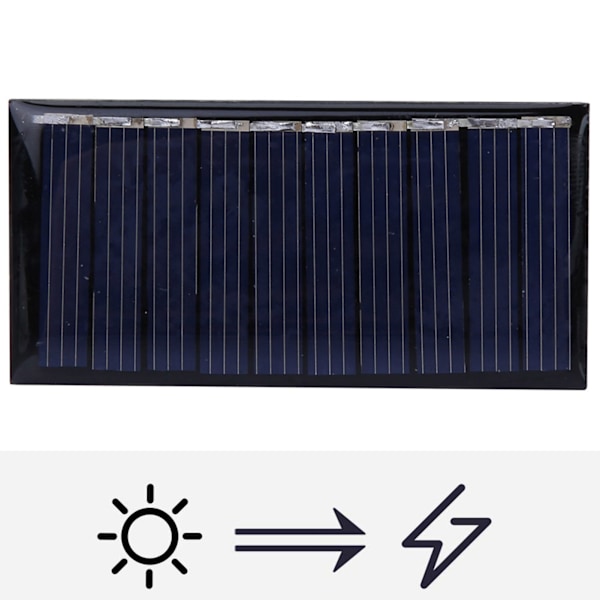 50MA 5V Mini Solcellepanel Batterilader Polykrystallinsk Silikon Utendørs Lading Strømforsyning