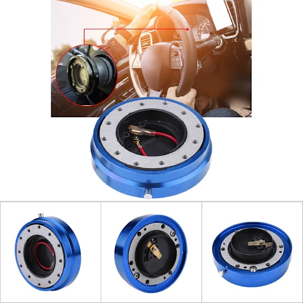 【BEMS】Universal rat Quick Release Nav Adapter Boss Kit Kompatibel med racerbil Blå
