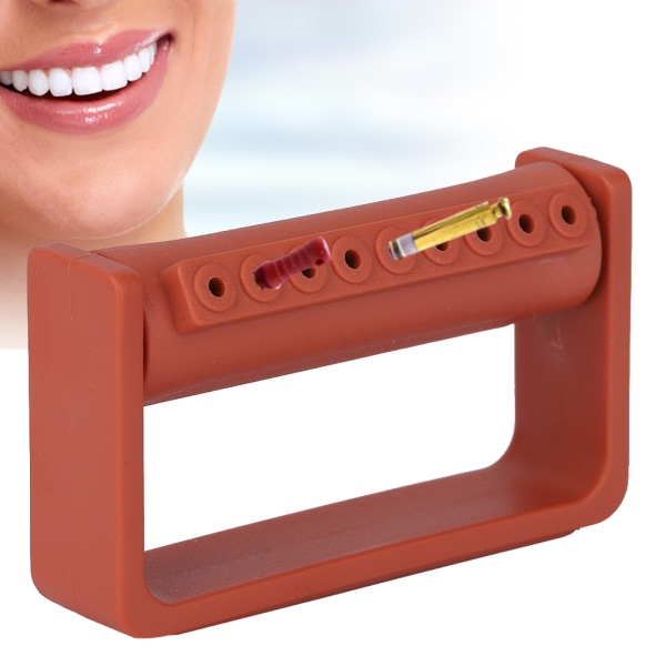 9 hullers desinfektionsboks Holder til tandbørs autoklaverbart mundplejeværktøj (orange)++/