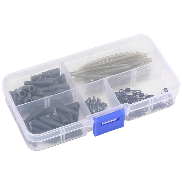 Carp Fishing Tackle Set Safety Lead Cips Tail Tubes Sleeves Quick Change Swivels Pins With Box