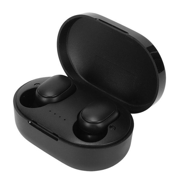 Bluetooth-ørepropper med støykansellering, stereo, innebygd mikrofon, trådløse øretelefoner med ladestasjon for smarttelefoner og nettbrett