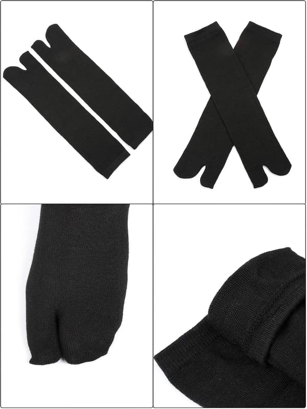 6 par unisex Tabi flip-flop strømper Geta strømper bomuld split tå Tabi strømper elastiske til kvinder og mænd, flerfarvet