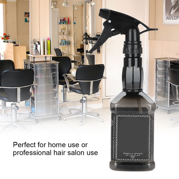 650 ml kampaamosuihkepullo Salon Barber Hair Tool uudelleentäytettävä vesisuihkupullo musta++/