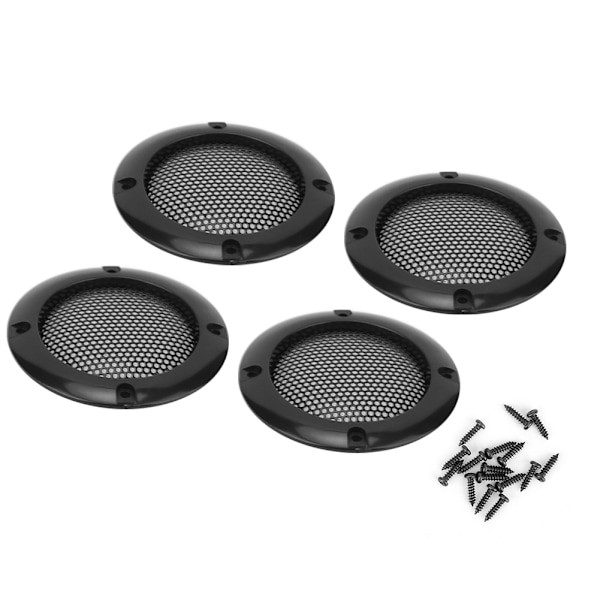 4 stk. 2 tommer Audio Højttalergitter Beskyttende Dekorativ Audio Højttaler Mesh Gitter (Sort)