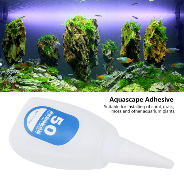 TIMH Aquarium Aquascape Landskapsplanter Gresslim Korallmose Øyeblikkelig lim fisketanktilbehør