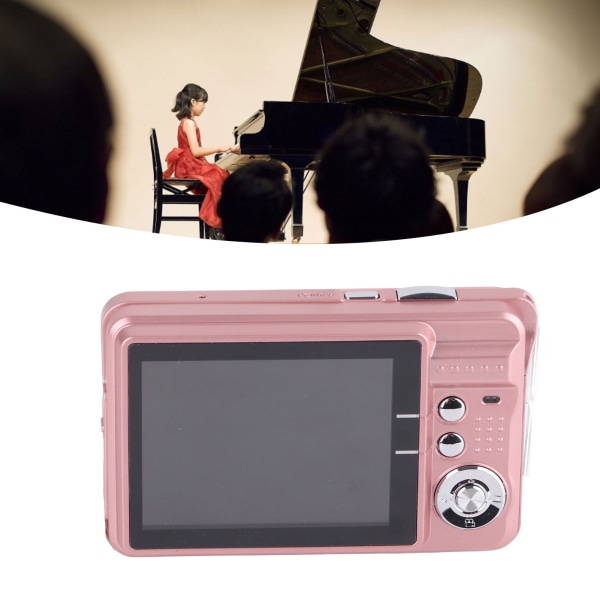 4K-digitaalikamera 48 MP 2,7 tuuman LCD-näyttö 8x Zoom Anti Shake -vloggauskamera valokuvaukseen Jatkuva kuvaus Vaaleanpunainen /