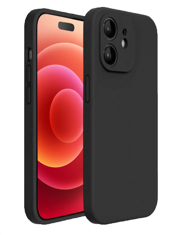 【BEMS】Compatible with iPhone 12 Case - Matte Black with Camera Protection | Durable and Stylish Protection