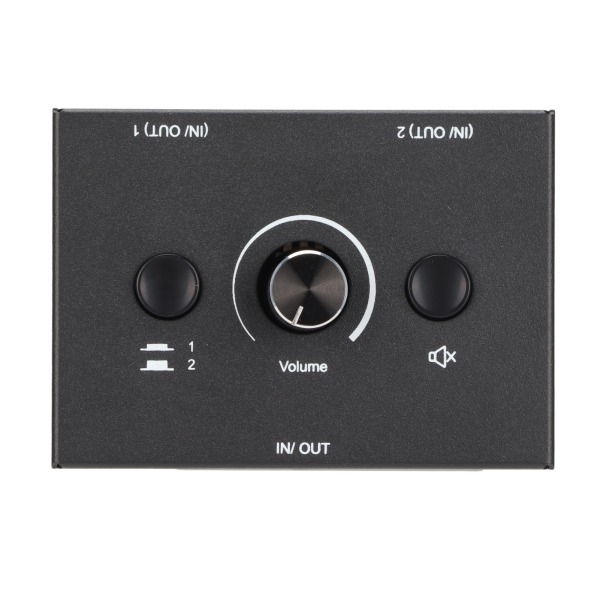 TIMH 3,5 mm Switcher 2 Input 1 Output Eller 1 Input 2 Output Splitter Switcher Box med One Key Mute-knapp