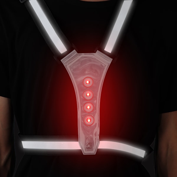 Justerbar LED Refleksvest for Utendørs Nattsportsikkerhet