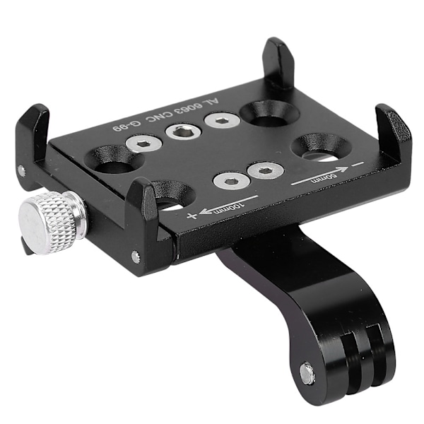 Sykkel Telefonholder i Aluminium Legering Styre Klips Stativ Kamera Holder (Svart)