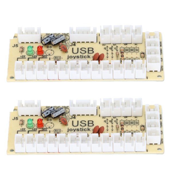 【BEMS】USB-kodare Zero Delay Arcade Game Controller Kompatibel med PC MAME Raspberry Pi Retro Dubbel Joystick-knapp