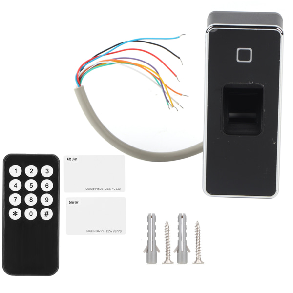 Metal Access Controller 125KHZ RFID-kortlæser Vandtæt fingeraftryksdøråbner//+