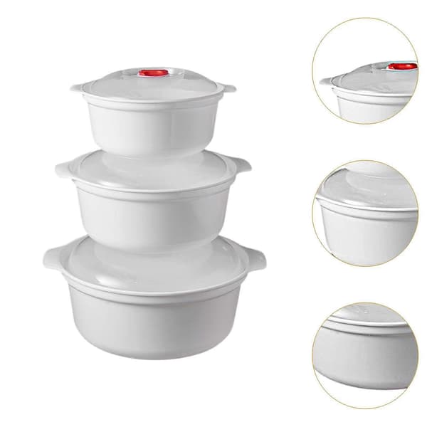【BEMS】Microwave Safe Bowls with Lids, Practical Microwave Safe Appliances Compatible with Small Kitchens.