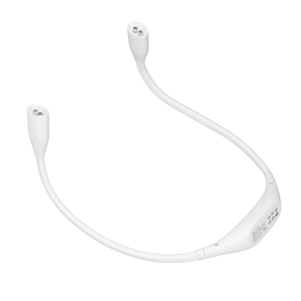 Halsljus USB uppladdningsbar 3 ljusstyrkanivåer 360° Flexibel LED-halsläslampa för löpning ReparationVit /