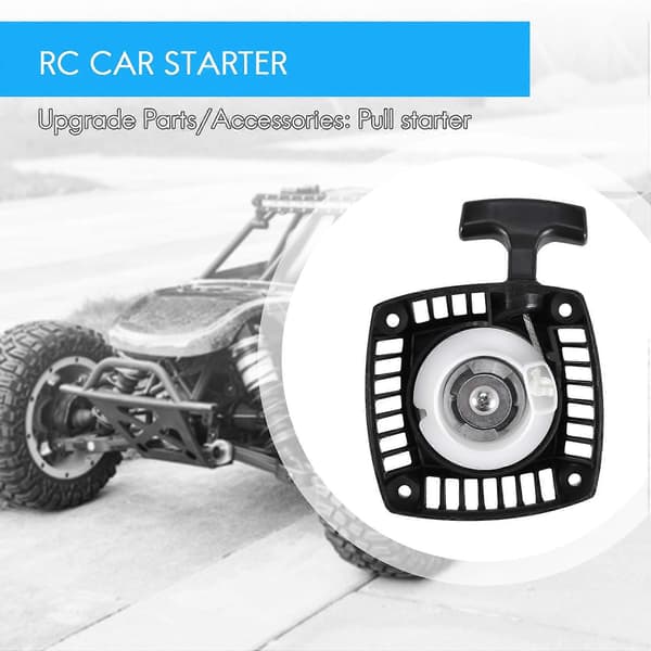 【BEMS】Pull Starter (Metal Pawl Centered) Starter Motor Compatible with 23Cc 26Cc 29Cc 30.5Cc Engine Zenoah Compatible with 1/5 Hpi Baja 5B Rovan