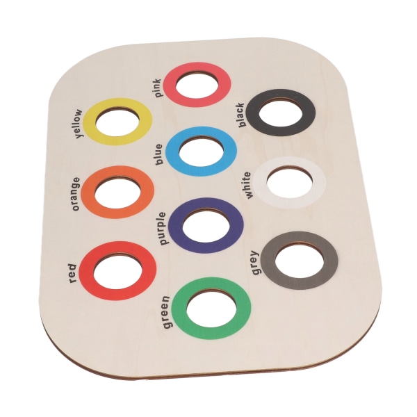 Träbricka Brädspel Sensorisk leksak Finmotorisk träning Färgmatchande sorteringstavla för Alzheimers demens ++/