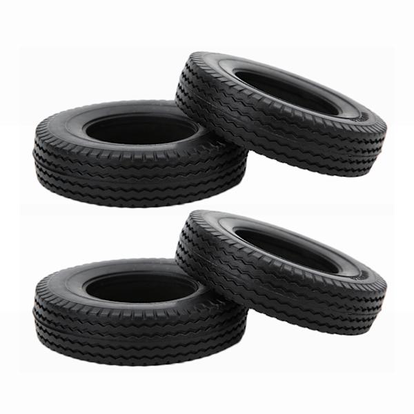 4 kpl RC-tarvikkeet Kumirenkaat Sopivat Tamiya 1/14 RC-traktorikuorma-autolle Musta