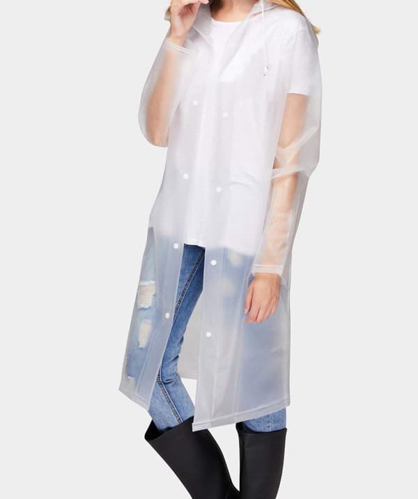 Transparent regnjacka vattentäta regnponchos regnkläder