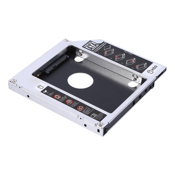 12,7 mm alumiininen SATA HDD SSD -kotelo Kiintolevyasemapaikka Caddy Optinen DVD-sovitin kannettavalle tietokoneelle++