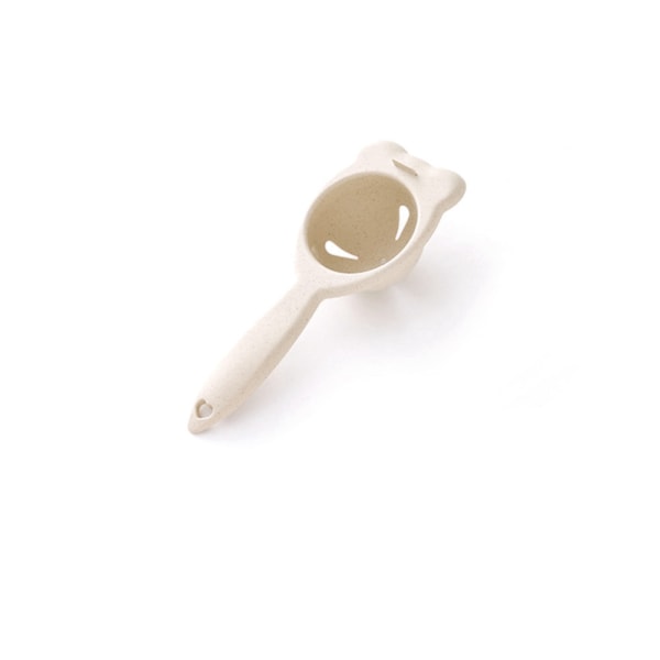 Praktisk Æggeblomme-Hvid Separator i Hvedehalm til Køkkenmadlavning og Bagning (Beige)