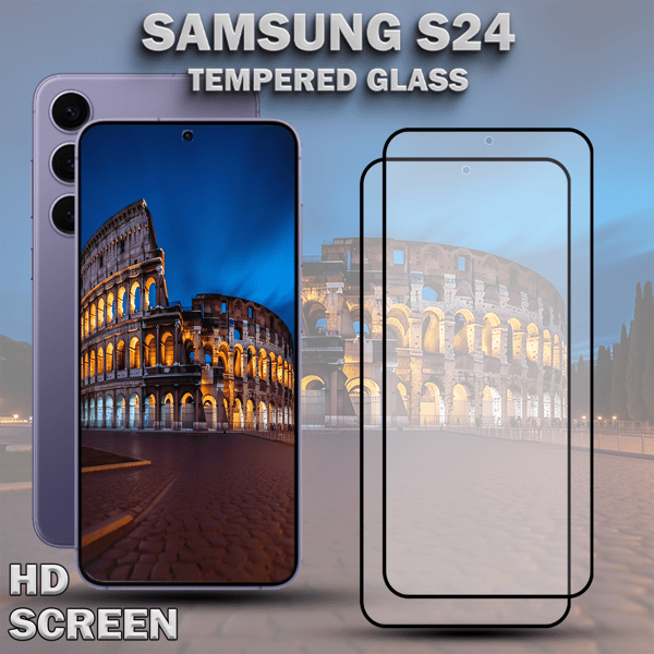 2-Pack Compatible with Samsung S24 Screen Protector - Tempered Glass 9H - Super Quality 3D