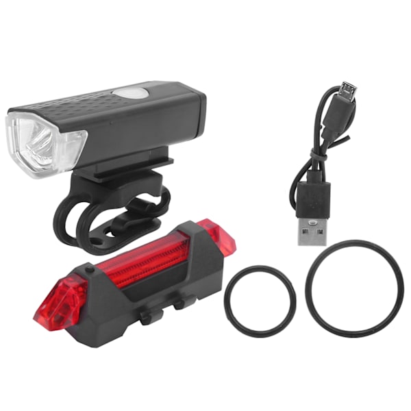 Sykkelfor- og baklys USB-oppladbare supersterke sykkellys foran og bak