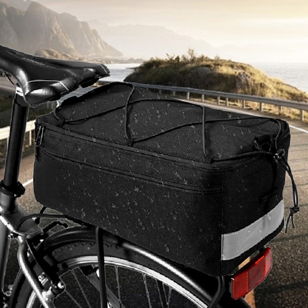 SAHOO 600D Cykel Bagagebærer Isolationshylde Taske Cykel Lys Reflektion Opbevaringspung