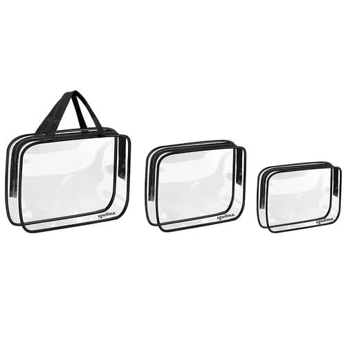 3-pakkaus läpinäkyviä toilettilaukkuja [BEMS]