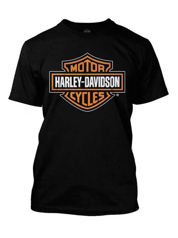 【BEMS】Orange Bar & Shield Sort T-Shirt 30290591 Harley Davidson-ooo13 L