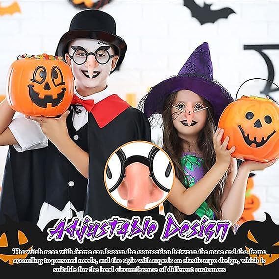 Heksenæse Halloween Heksekostume Cosplay Tilbehørssæt BLACK