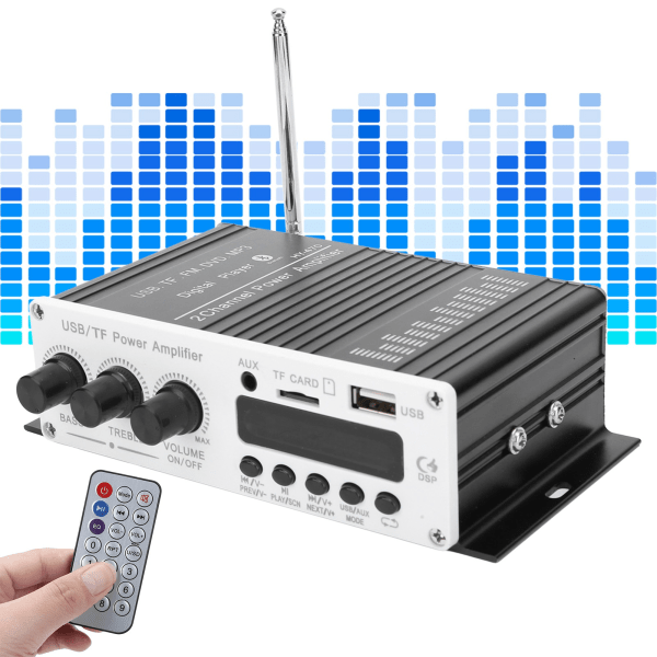 USB-minnekort FM 3 i 1 Stereo Power Audio Amplifier Bluetooth 4.2 Digital Player++