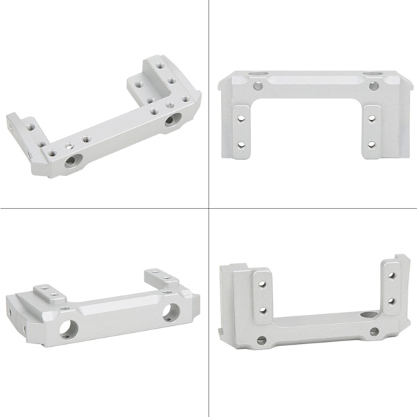 Aluminium RC-Frontstötfångare Fäste för Axial SCX10 II AX90047 AX9004 Delar Silver