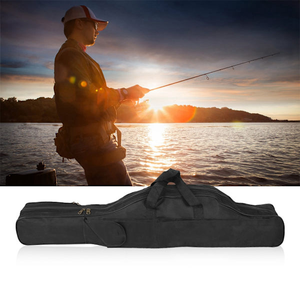 Fiskeutrustningsväska med justerbar axelrem (Svart-1m)