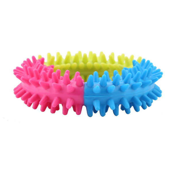 TIMH Cute Ring Shape Chew Toys Tennrengjøringsleker for kjæledyr Hunder Valp