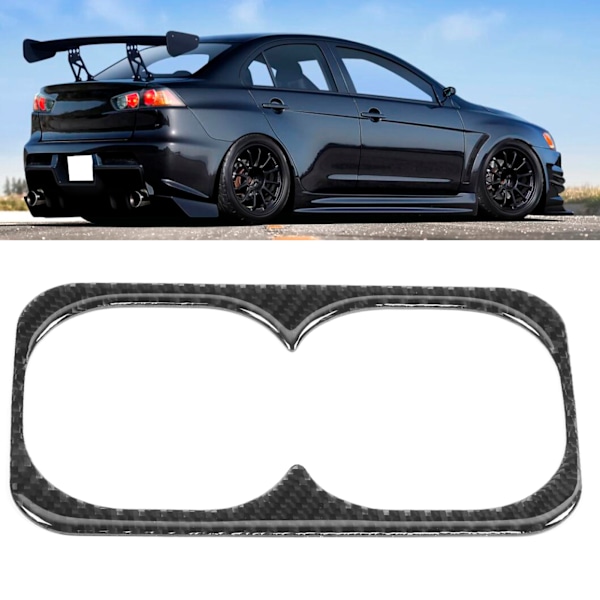 Bakre kopphållare Trim Armstöd Flaskförvaring Kolfiberlock Passar för Mitsubishi Lancer 08-16
