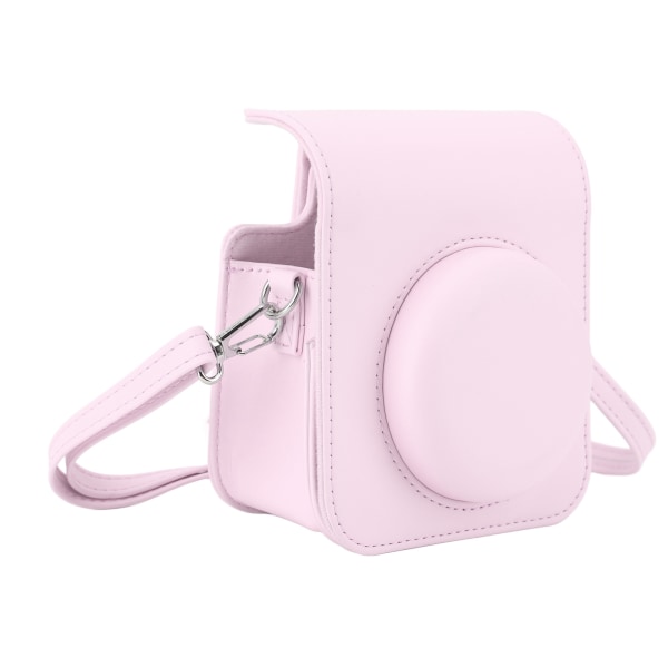 Mini Instant Camera Protective Bag PU-kamerataske med justerbar skulderrem til Fujifilm Instax Mini 12 Camera Light Pink /