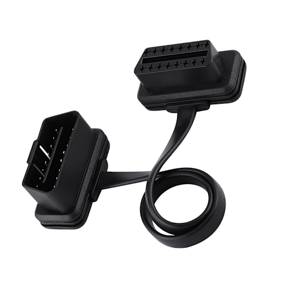 Bil Auto 16-polet Han til Hun OBD2 Forlængerkabel Diagnostisk Adapter 30 cm/12 tommer Længde